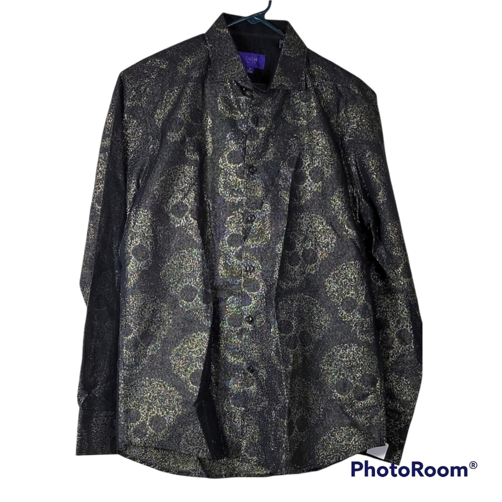 Tallia Men's Skull Button-down Shirt
